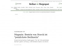 Bild zum Artikel: Stadtmagazin 'Tip': Magazin: Beatrix von Storch ist 'peinlichste Berlinerin'