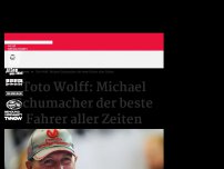 Bild zum Artikel: Toto Wolff: Michael Schumacher der beste Fahrer aller Zeiten