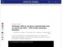Bild zum Artikel: Umfrage: AfD in Sachsen zweieinhalb mal so stark wie SPD – CDU droht nächstes Debakel