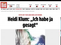 Bild zum Artikel: Foto mit Tom und Ring am Finger - Heidi Klum: „Ich habe ja gesagt“