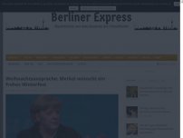Bild zum Artikel: Weihnachtsansprache: Merkel wünscht ein frohes Winterfest