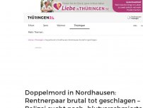 Bild zum Artikel: Abscheulicher Doppelmord in Nordhausen: Rentnerpaar brutal tot geschlagen