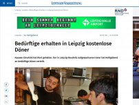 Bild zum Artikel: Bedürftige erhalten in Leipzig kostenlose Döner