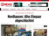 Bild zum Artikel: „Stille Nacht“ in Thüringen Nordhausen: Altes Ehepaar abgeschlachtet