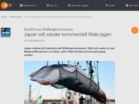 Bild zum Artikel: Japan will wieder kommerziell Wale jagen