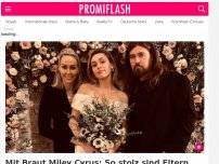 Bild zum Artikel: Mit Braut Miley Cyrus: So stolz sind Eltern Tish & Billy Ray