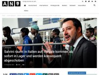 Bild zum Artikel: Salvini räumt in Italien auf: Illegale und kriminelle Migranten werden sofort abgeschoben – ohne Ausnahme!