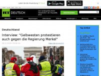 Bild zum Artikel: Interview: 'Gelbwesten protestieren auch gegen die Regierung Merkel'