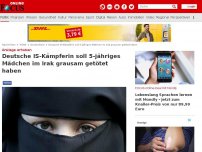 Bild zum Artikel: Anklage erhoben - Deutsche IS-Kämpferin soll 5-jähriges Mädchen im Irak grausam getötet haben