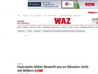 Bild zum Artikel: Silvester: Feuerwehr bittet: Bewerft uns an Silvester nicht mit Böllern