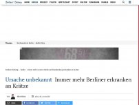 Bild zum Artikel: Ursache unbekannt: Immer mehr Berliner erkranken an Krätze