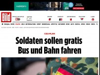 Bild zum Artikel: CSU-Plan - Soldaten sollen gratis Bus und Bahn fahren