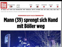 Bild zum Artikel: Helfer suchen nach Überresten - Mann (39) sprengt sich Hand mit Böller weg