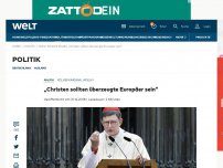 Bild zum Artikel: „Christen sollten überzeugte Europäer sein“