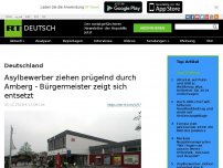 Bild zum Artikel: Asylbewerber ziehen prügelnd durch Amberg - Bürgermeister zeigt sich entsetzt