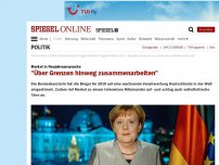 Bild zum Artikel: Merkel in Neujahrsansprache: 'Über Grenzen hinweg zusammenarbeiten'