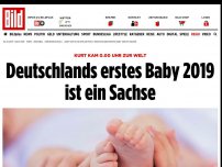 Bild zum Artikel: Kurt kam 0.00 Uhr zur Welt - Deutschlands erstes Baby 2019 ist ein Sachse