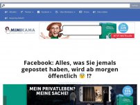 Bild zum Artikel: Facebook: Alles, was Sie jemals gepostet haben, wird ab morgen öffentlich 