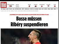 Bild zum Artikel: Nach Instagram-Ausraster - Bosse müssen Ribery suspendieren