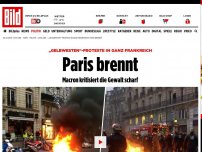Bild zum Artikel: Paris brennt! - Gelbwesten-Proteste in ganz Frankreich