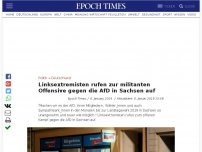 Bild zum Artikel: Linksextremisten rufen zur militanten Offensive gegen die AfD in Sachsen auf
