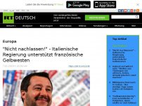 Bild zum Artikel: 'Nicht nachlassen!' - Italienische Regierung unterstützt französische Gelbwesten