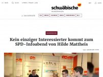 Bild zum Artikel: Kein einziger Interessierter kommt zum SPD-Infoabend von Hilde Mattheis