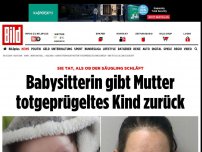 Bild zum Artikel: Sie tat so als schlafe es - Babysitterin gibt totgeprügeltes Kind zurück