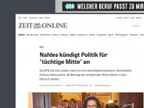 Bild zum Artikel: SPD: Nahles kündigt Politik für 'tüchtige Mitte' an