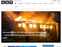 Bild zum Artikel: Kornwestheim: Asylanten brennen Asylheim nieder – Keine Strafverfolgung und die Versicherung zahlt