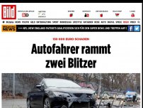 Bild zum Artikel: 130 000 Euro Schaden - Autofahrer rammt zwei Blitzer