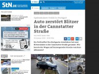 Bild zum Artikel: Spektakulärer Unfall in Stuttgart: Auto zerstört Blitzer in der Cannstatter Straße