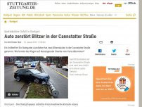 Bild zum Artikel: Spektakulärer Unfall in Stuttgart: Auto zerstört Blitzer in der Cannstatter Straße
