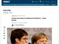 Bild zum Artikel: Kramp-Karrenbauer beliebteste Politikerin – hinter Merkel