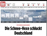 Bild zum Artikel: Ist es der Klimawandel? - Die Schnee-Hexe schluckt Deutschland