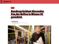 Bild zum Artikel: Bundespräsident Alexander Van der Bellen in Wiener U3 gesichtet