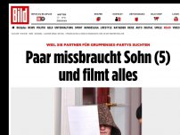 Bild zum Artikel: Auf Suche nach Partner für Sex - Sohn (5) missbraucht und gefilmt