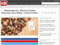 Bild zum Artikel: Volksbegehren: Bienenschützer brauchen eine Million Unterschriften