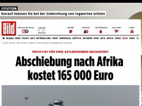 Bild zum Artikel: Privatjet für zwei Asylbewerber gechartert - Abschiebung nach Afrika kostet 165 000 Euro