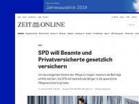 Bild zum Artikel: SPD: SPD will Beamte und Privatversicherte gesetzlich versichern