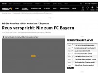 Bild zum Artikel: Wechsel zu den Bayern? Reus gibt Versprechen