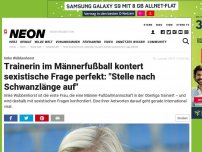 Bild zum Artikel: Imke Wübbenhorst: Trainerin im Männerfußball kontert sexistische Frage perfekt: 'Stelle nach Schwanzlänge auf'