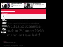 Bild zum Artikel: Wolfgang Schäuble ermahnt Männer: Helft mehr im Haushalt!
