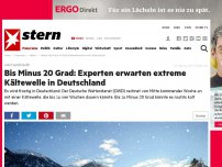 Bild zum Artikel: Jetzt wird's kalt!: Bis Minus 20 Grad: Experten erwarten extreme Kältewelle in Deutschland
