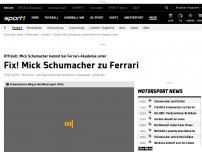 Bild zum Artikel: Wie Vater Michael - Mick Schumacher fährt künftig für Ferrari