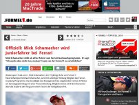 Bild zum Artikel: Offiziell: Mick Schumacher wird Juniorfahrer bei Ferrari