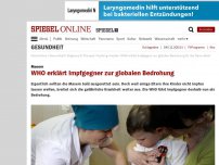 Bild zum Artikel: Masern: WHO erklärt Impfgegner zur globalen Bedrohung