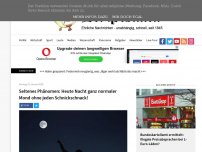 Bild zum Artikel: Seltenes Phänomen: Heute Nacht ganz normaler Mond ohne jeden Schnickschnack!