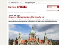 Bild zum Artikel: 'Lehrende' statt 'Lehrer': Hannover führt gendergerechte Sprache ein