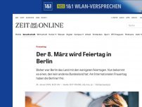 Bild zum Artikel: Frauentag: Der 8. März wird Feiertag in Berlin